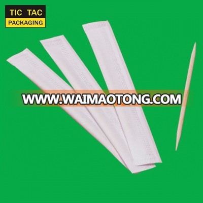 65mm Disposable wooden paperwrap toothpick bamboo