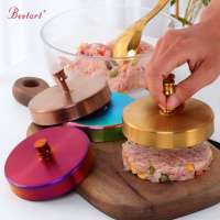 Kitchen Good Helper Multiple Function Meatloaf Maker  Kitchen Round Shape Hamburger Press 18/10 Stainless Steel Meat Pie Mold