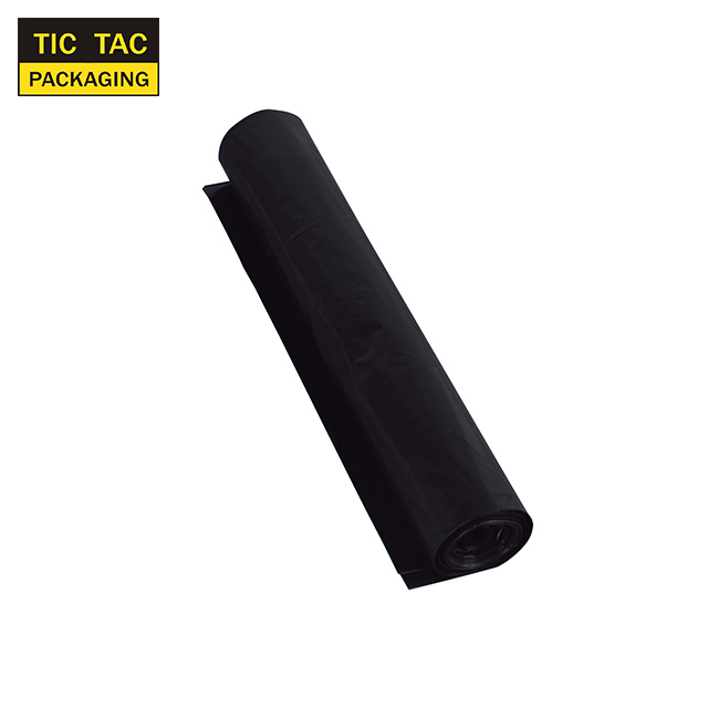 160lit LDPE black plain plastic garbage bag on rolls