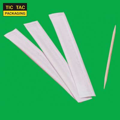 65mm Disposable wooden paperwrap toothpick bamboo