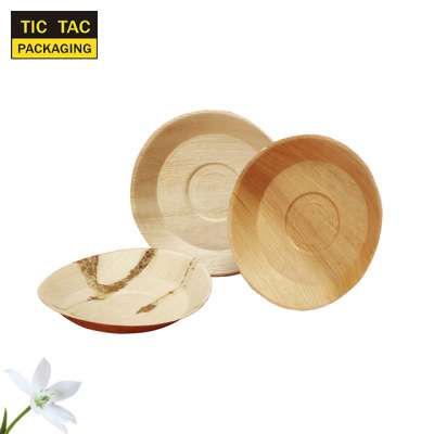 Round tableware disposable natural areca palm leaf plates