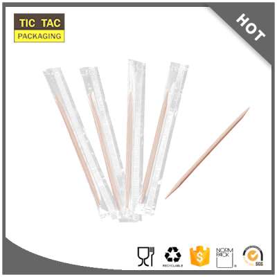 Plastic Wrapped Individual Packing Wood Toothpick