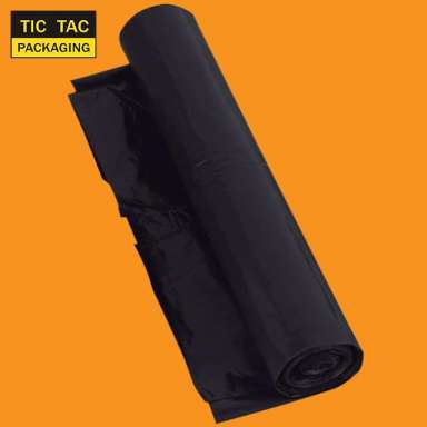 125lit capacity LDPE black plain plastic garbage bag on rolls